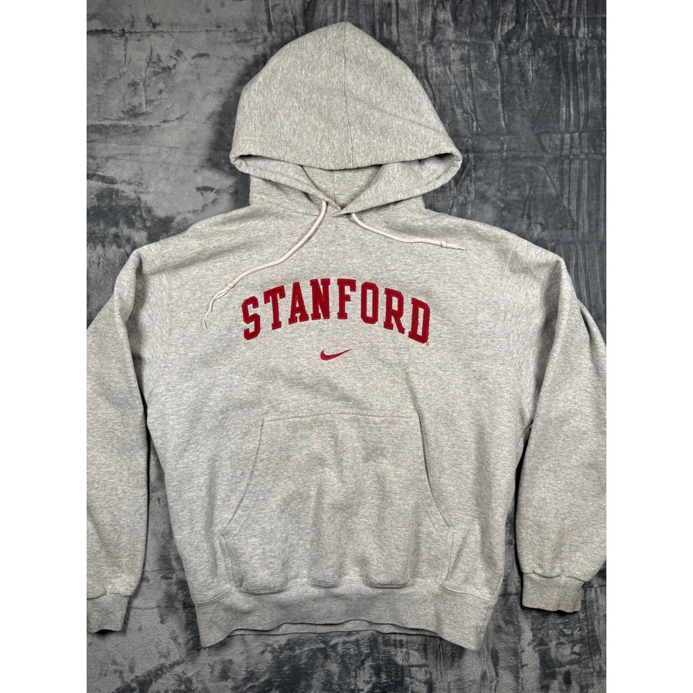 Nike Hoodie Mens M Gray Stanford University Team Pullover Sweatshirt Vintage